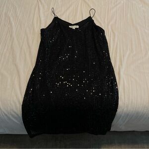 Sequin spaghetti strap dress
